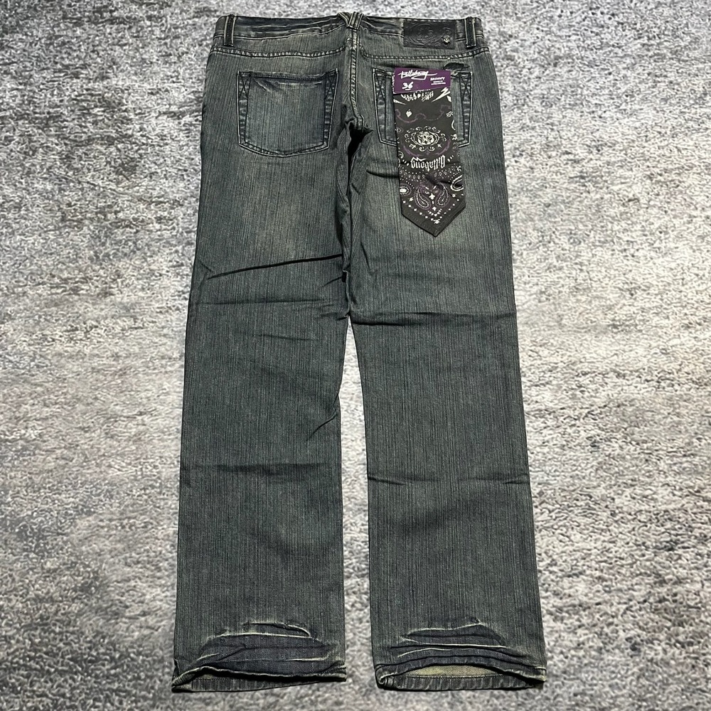 NWT Billabong Skinny‎ Jeans Mens 36x32 Blue Low Rise Grunge Skater Vintage Y2K